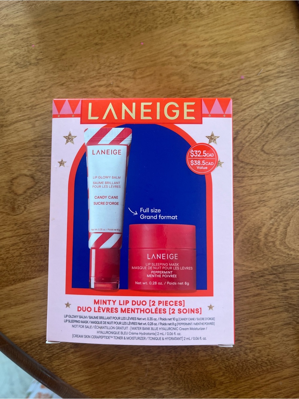 LANEIGE BRAND NEW UNOPENED Minty Lip Duo Box - Pink & White